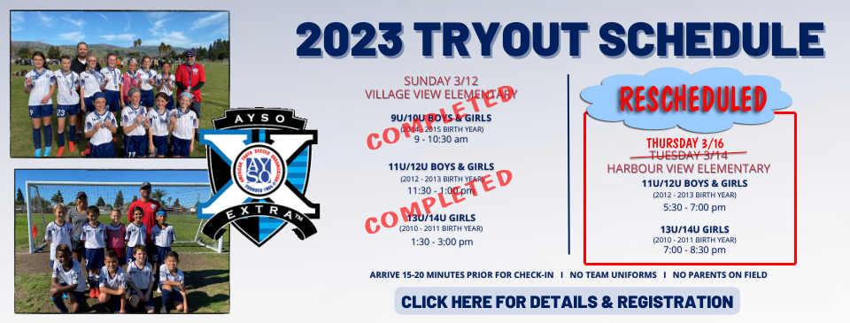 FALL 2023 EXTRA TRYOUTS!